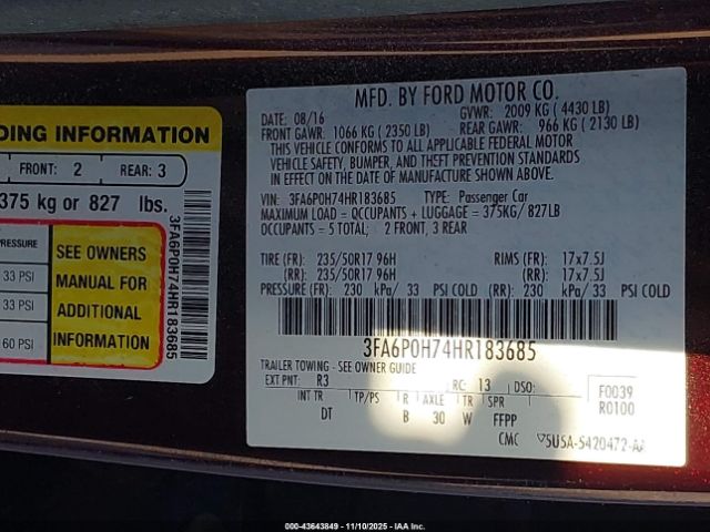 Ford Fusion Se Image 4